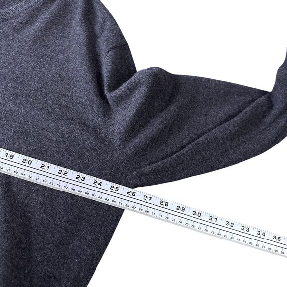 Club Room Sweater Men’s 2XL XXL Gray 100% Cashmere V-Neck Pullover Knit Estate - Picture 7 of 11